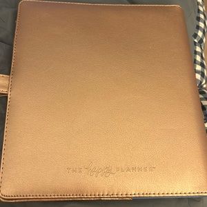 Rose gold happy planner cover , new never used